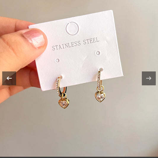 Gold huggie hoop anti tarnish earrings