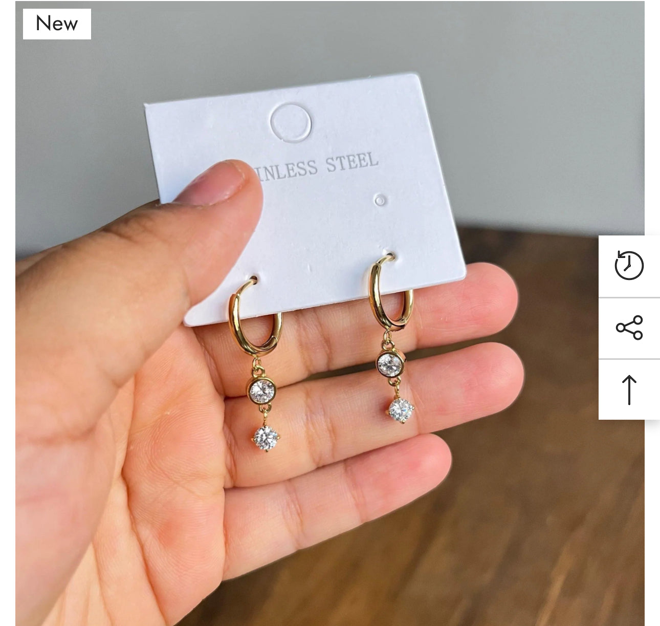 Gold huggie hoop anti tarnish earrings
