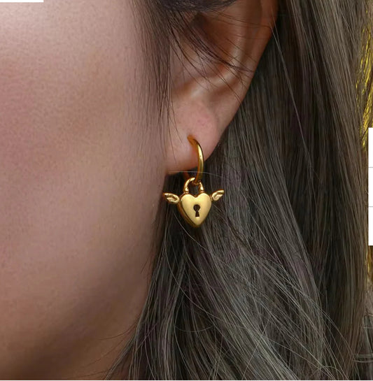 Gold huggie hoop anti tarnish earrings