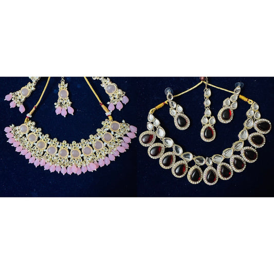 kundan jewlery combo set