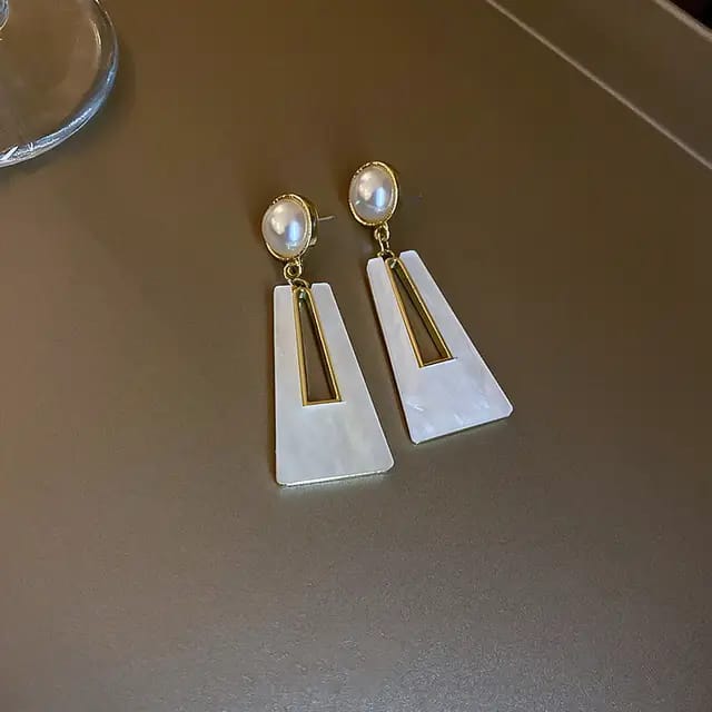 White  Pearl  dangler  earrings