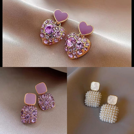 Trendy  Korean earrings  combo set of 3 earrings