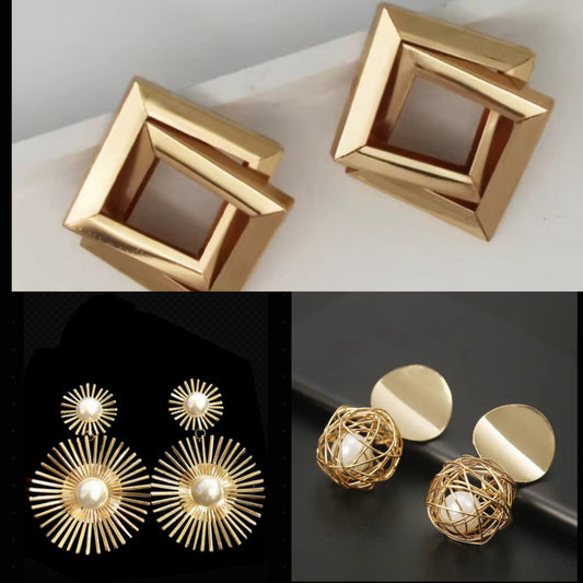 Trendy  Korean earrings  combo set of 3 earrings