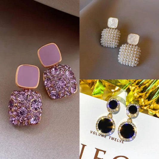 Trendy  Korean earrings  combo set of 3 earrings