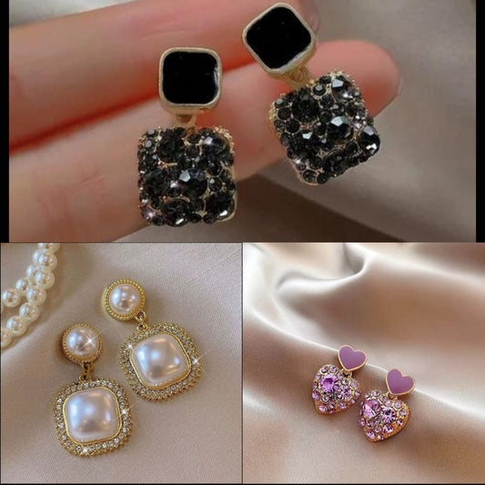 Trendy  Korean earrings  combo set of 3 earrings