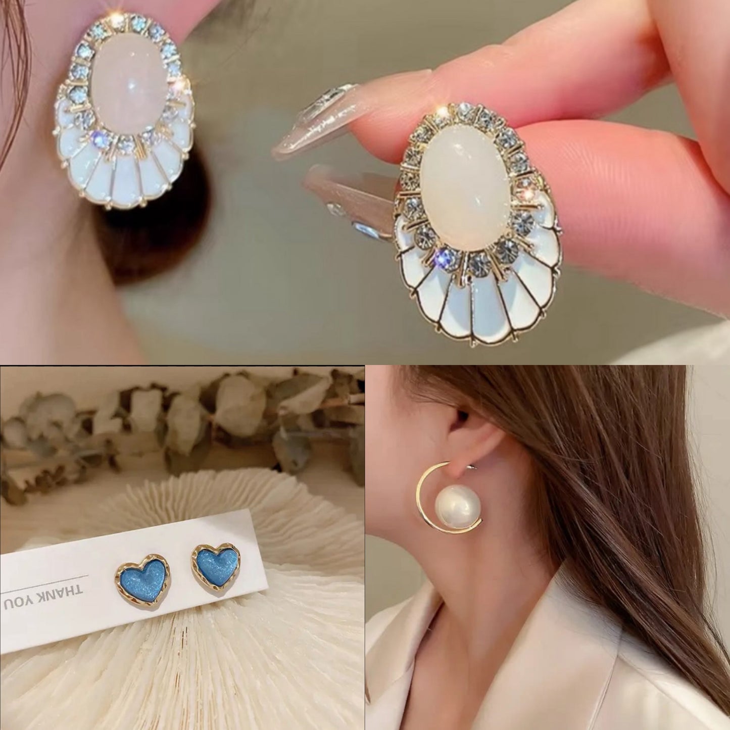 Trendy  Korean earrings combo set of 3 earrings