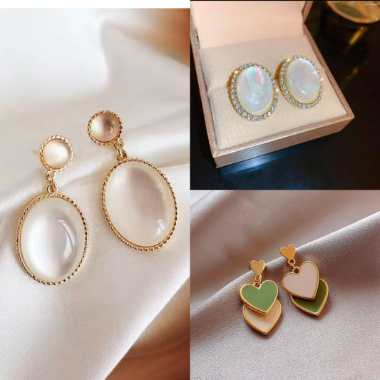 Trendy  Korean earrings  combo set of 3 earrings