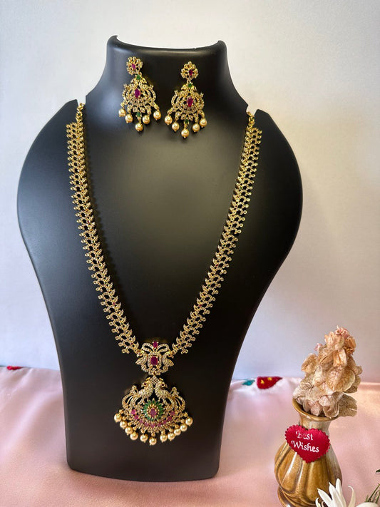Multicolour gold plated jewellery set
