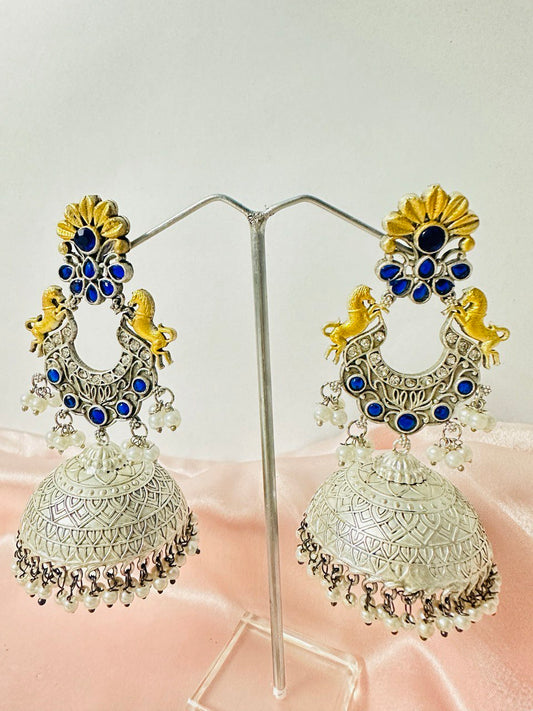 Blue Silver Antique dangler