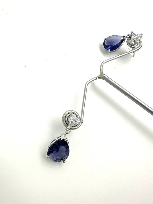 Purple American diamond   dangler