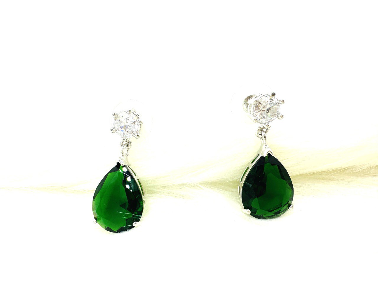Green American diamond   dangler