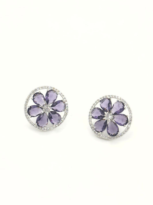 Purple American Diamond studs