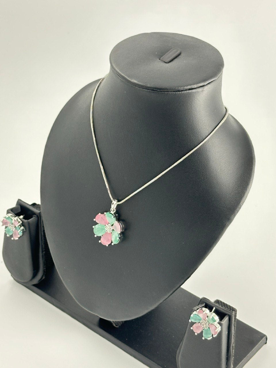 Multicolour  American Diamond Necklace  set