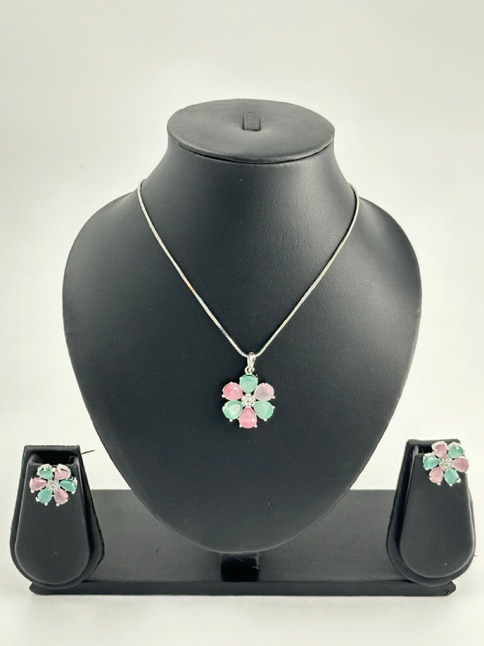 Multicolour  American Diamond Necklace  set