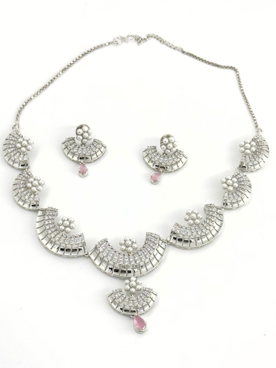 Rhodium   Necklace  set