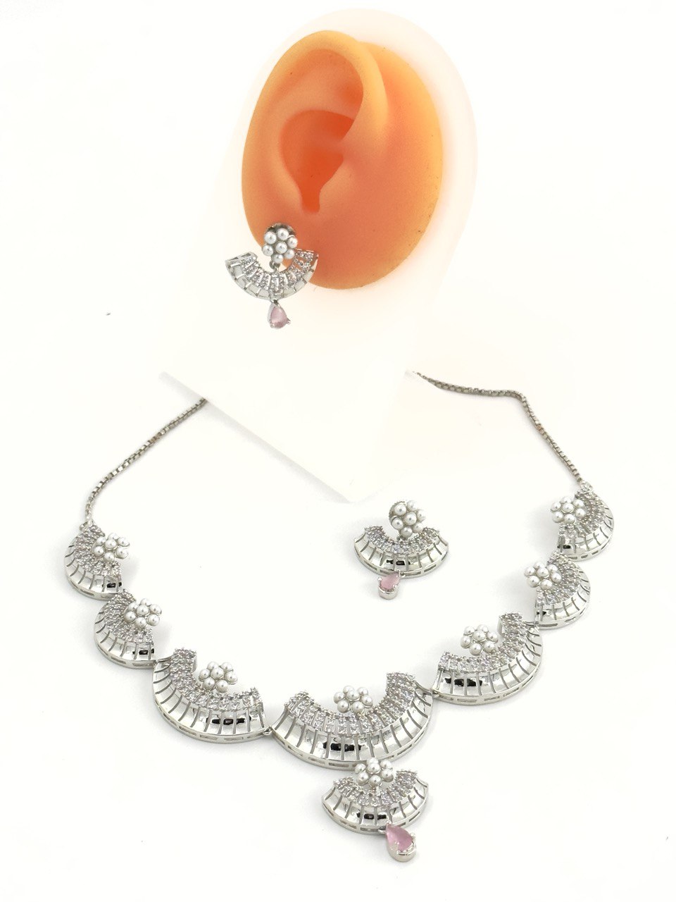 Rhodium   Necklace  set