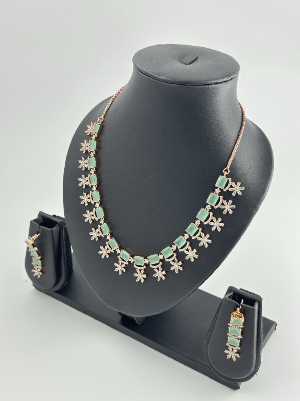 mint American Diamond  Necklace  set