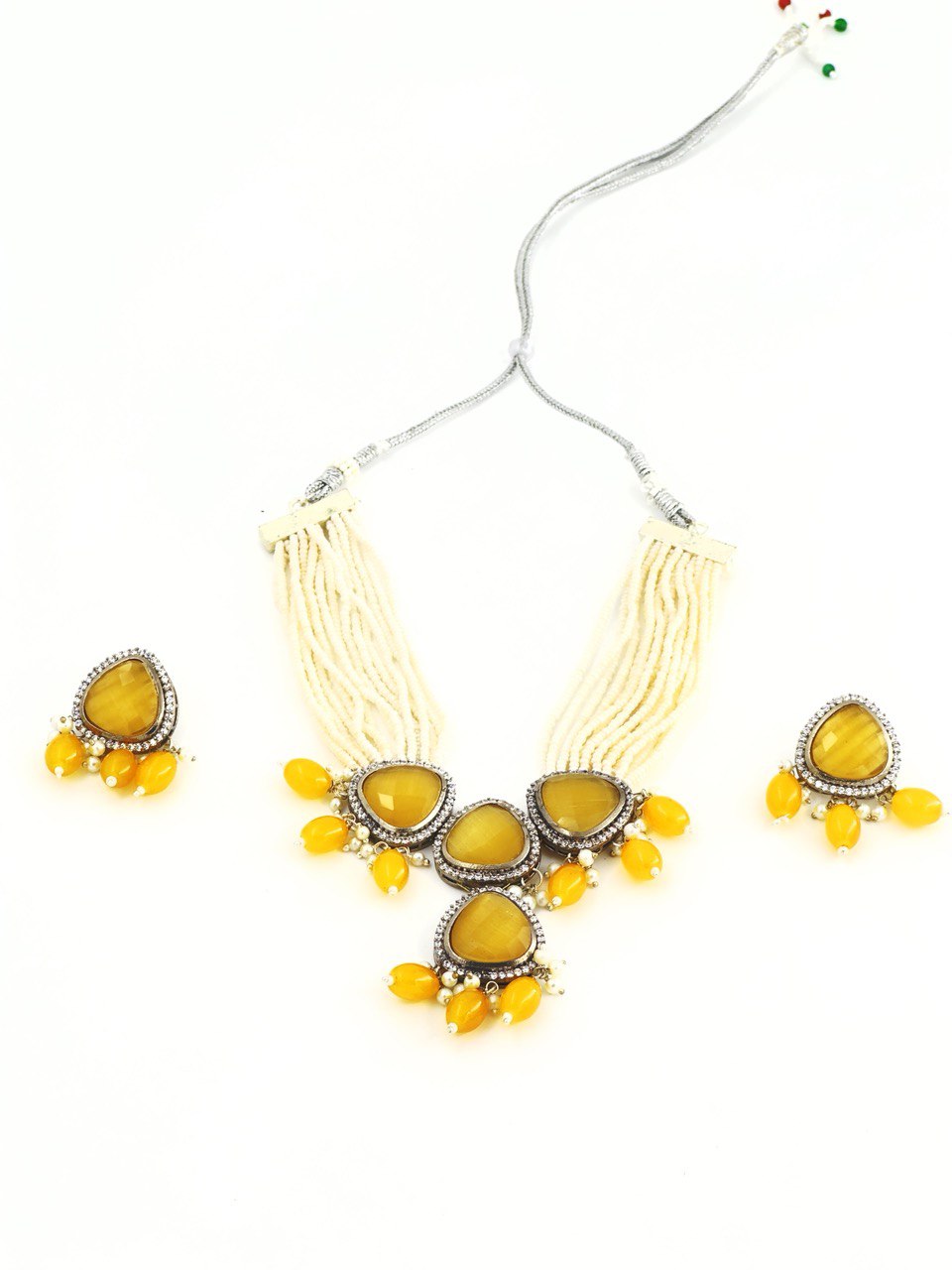 yellow Monalisa   Necklace  set