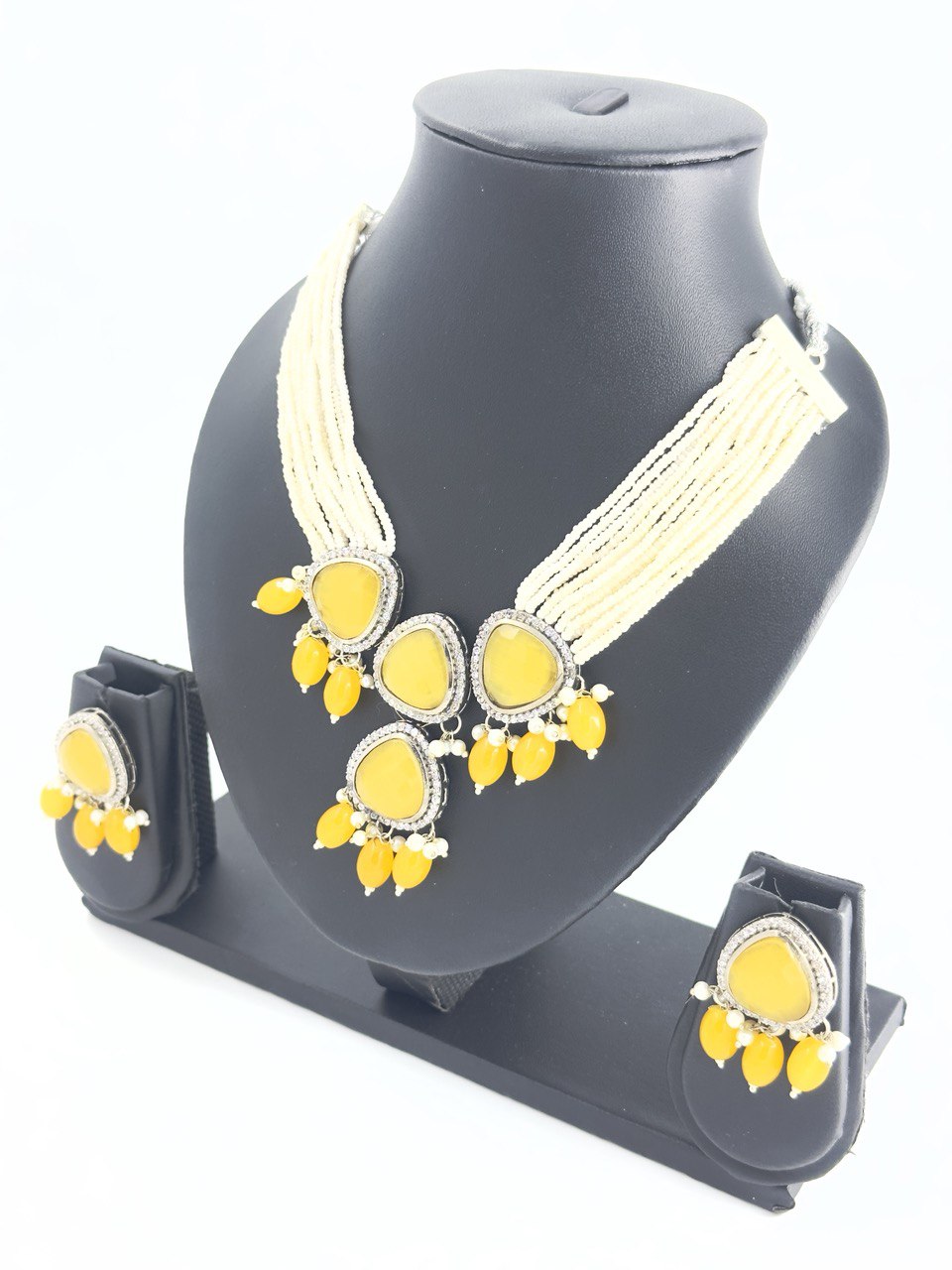 yellow Monalisa   Necklace  set