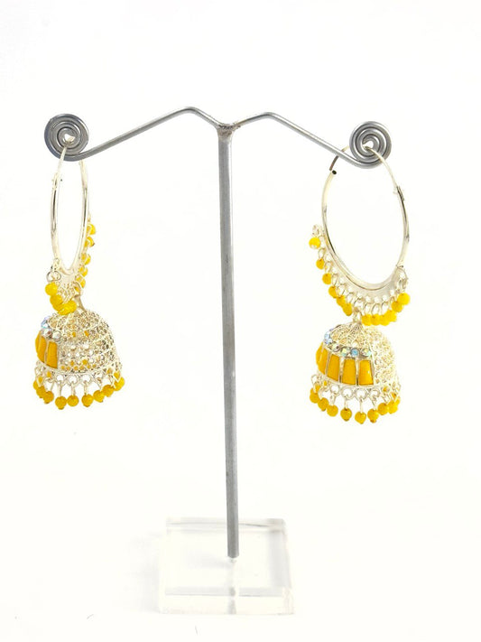 Yellow   Aadhya  Jhumkis
