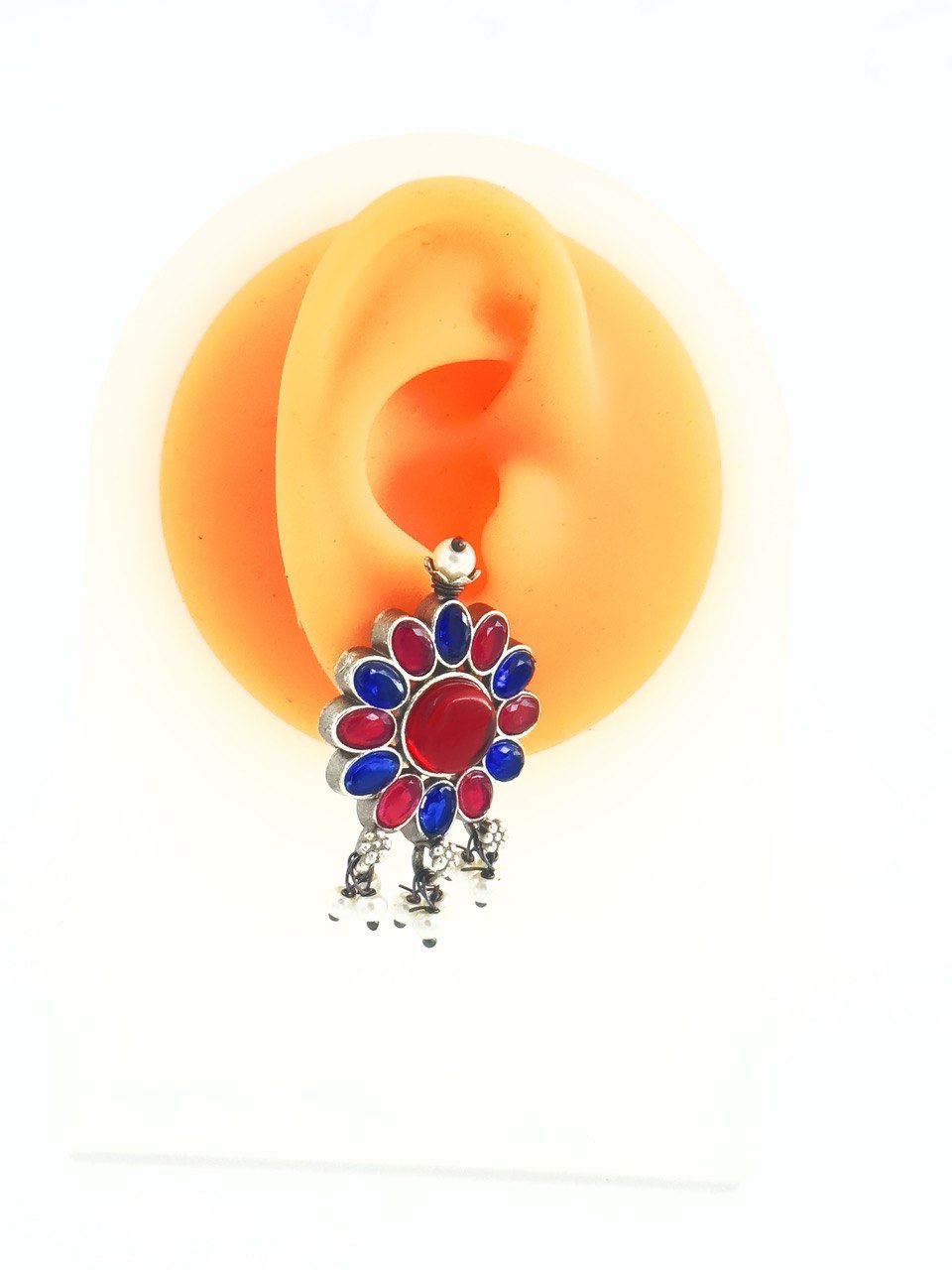 Multicolour Kundan Studs