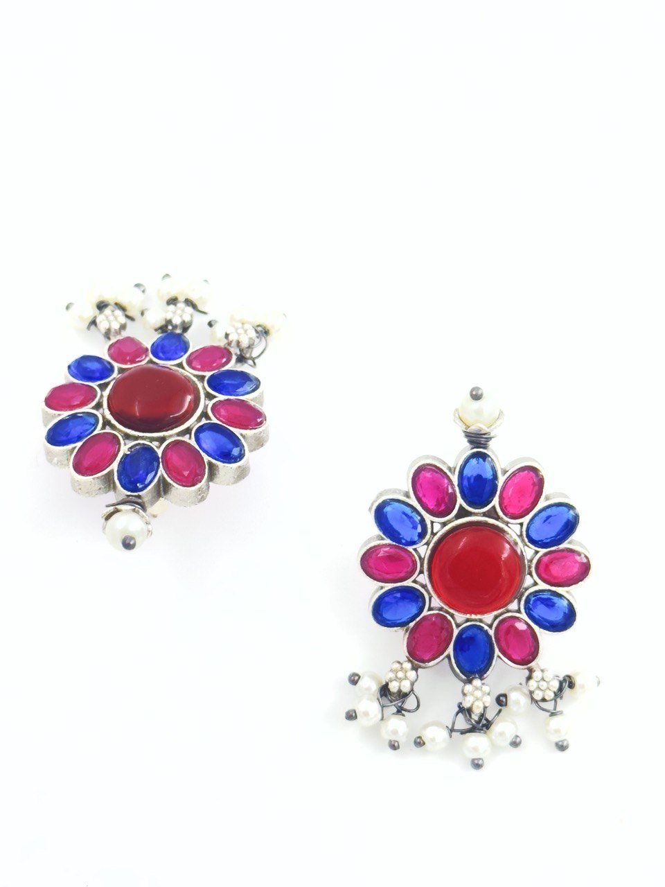Multicolour Kundan Studs