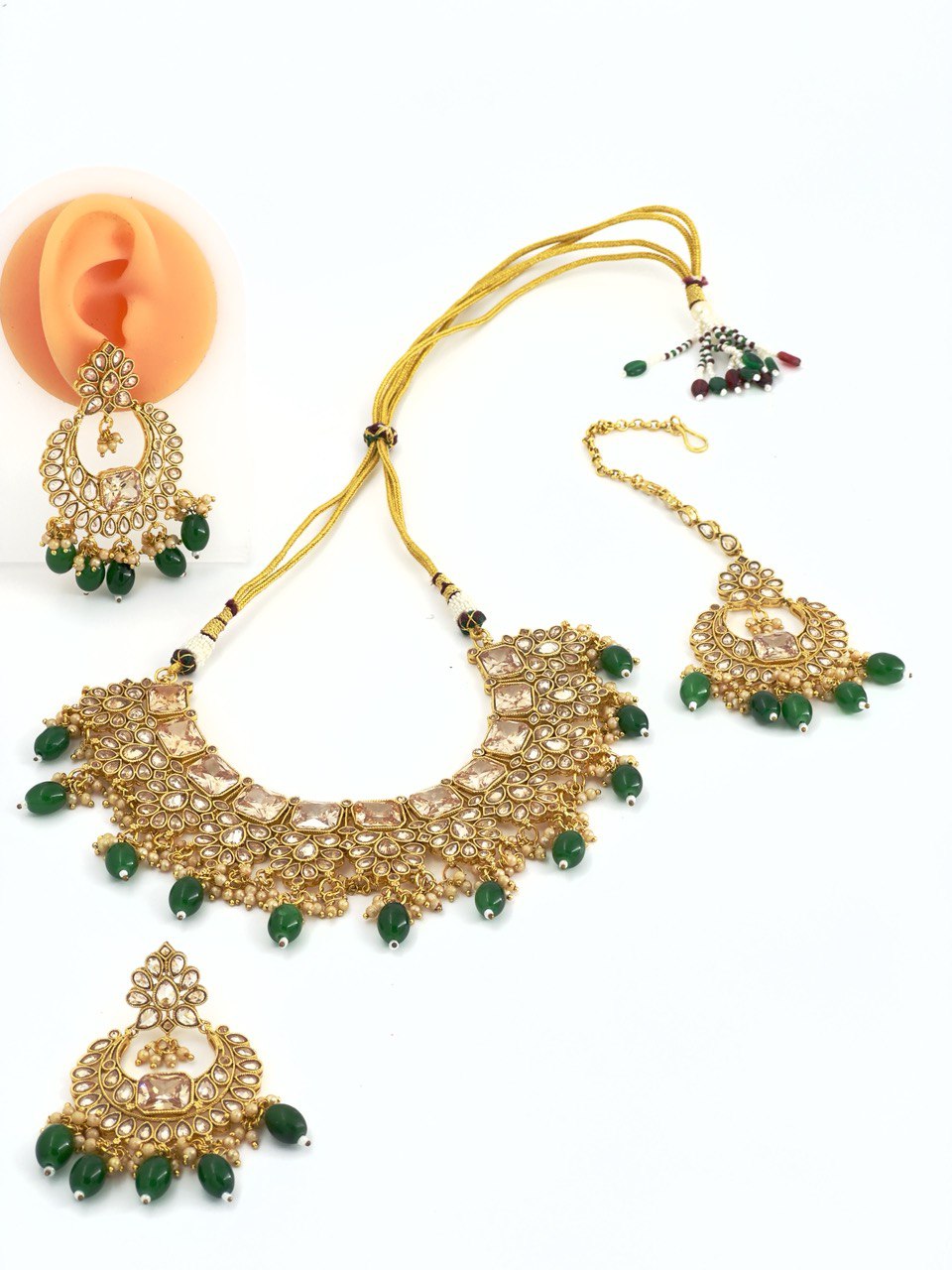 Green LCT AD   Necklace  set