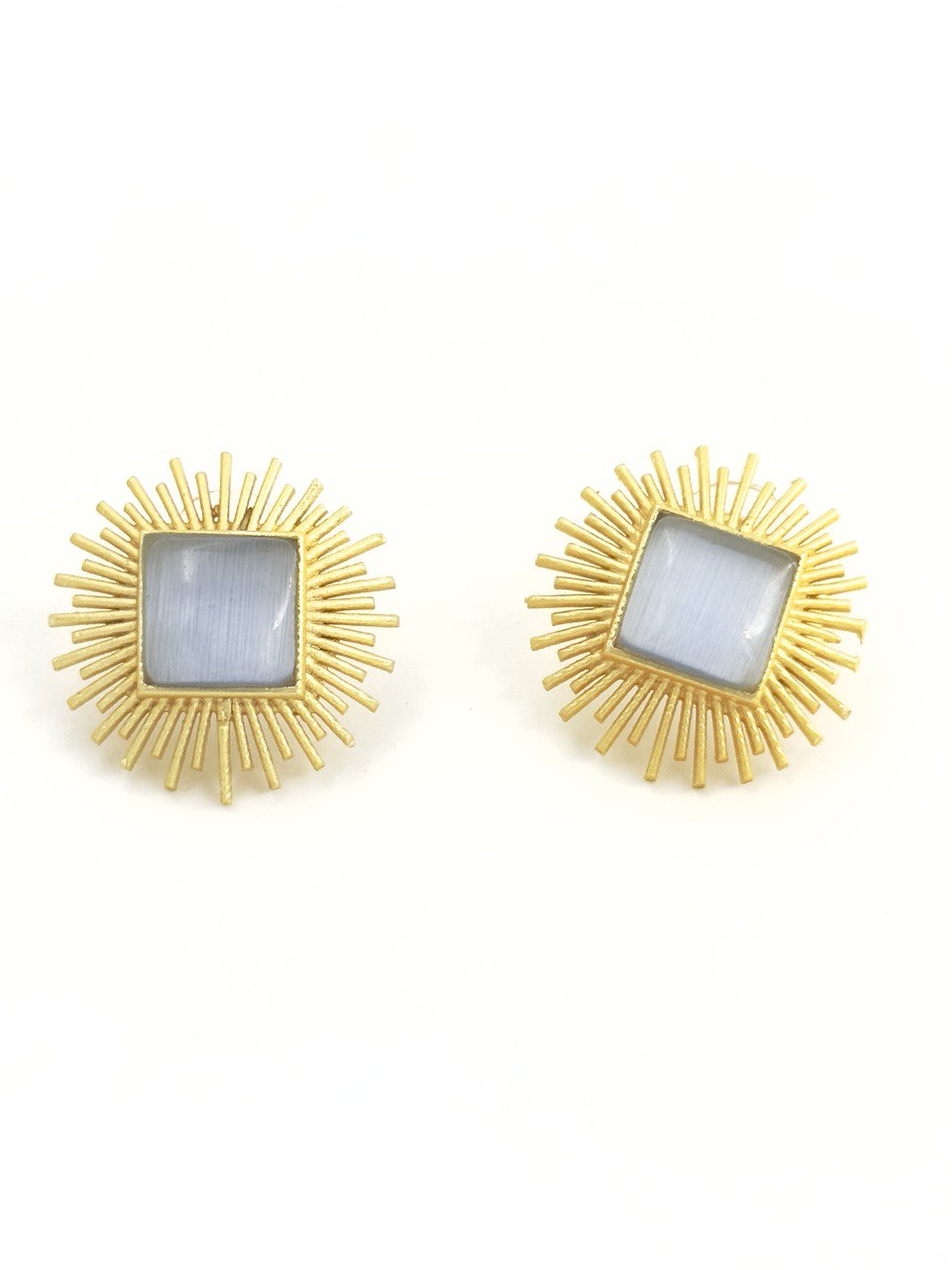Grey gold plated studs