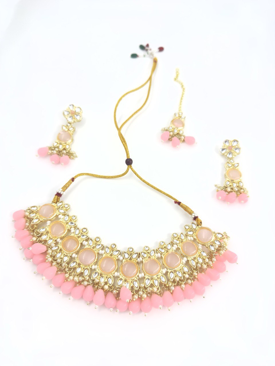 Pink kundan   Necklace  set