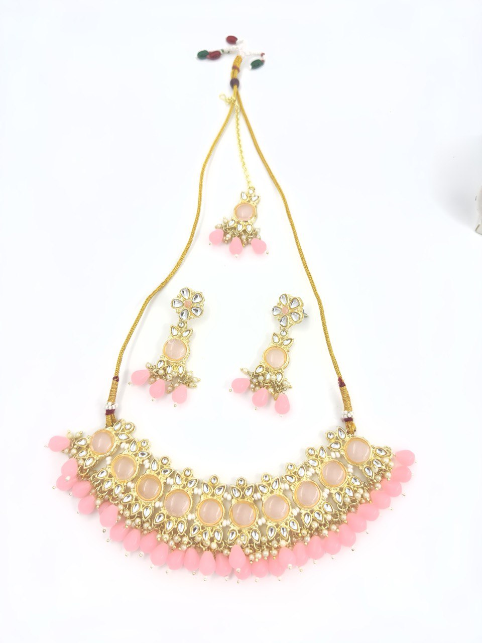 Pink kundan   Necklace  set
