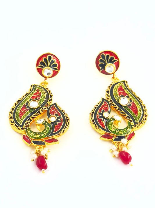 Multicolour  Meenakari dangler