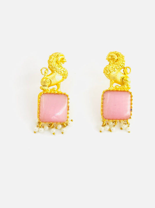 Pink Gold plated dangler
