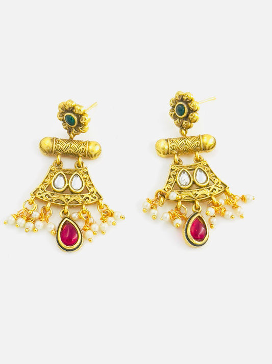 Pink Gold plated dangler