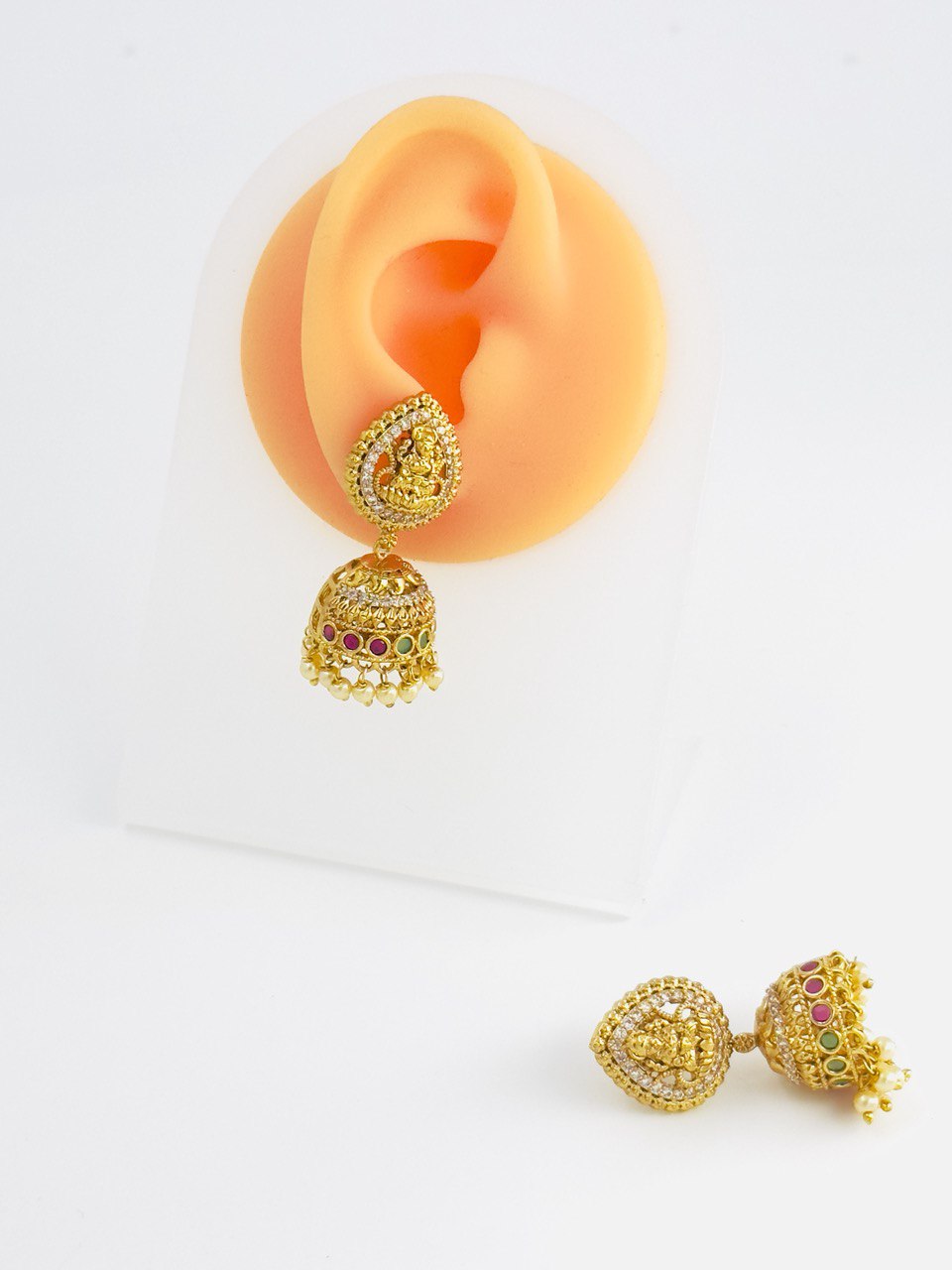 Multicolour temple jhumki