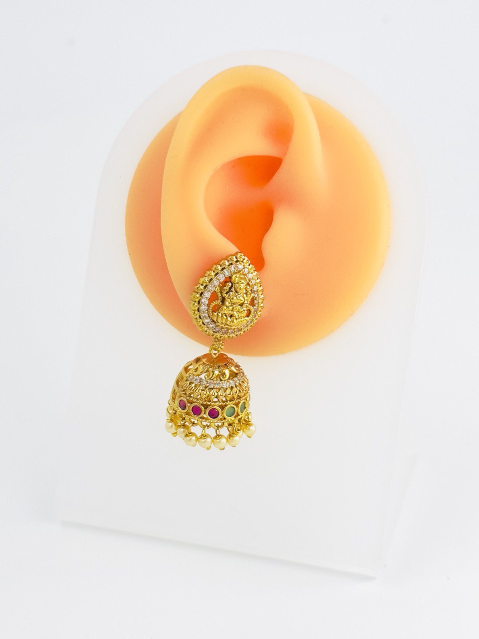 Multicolour temple jhumki