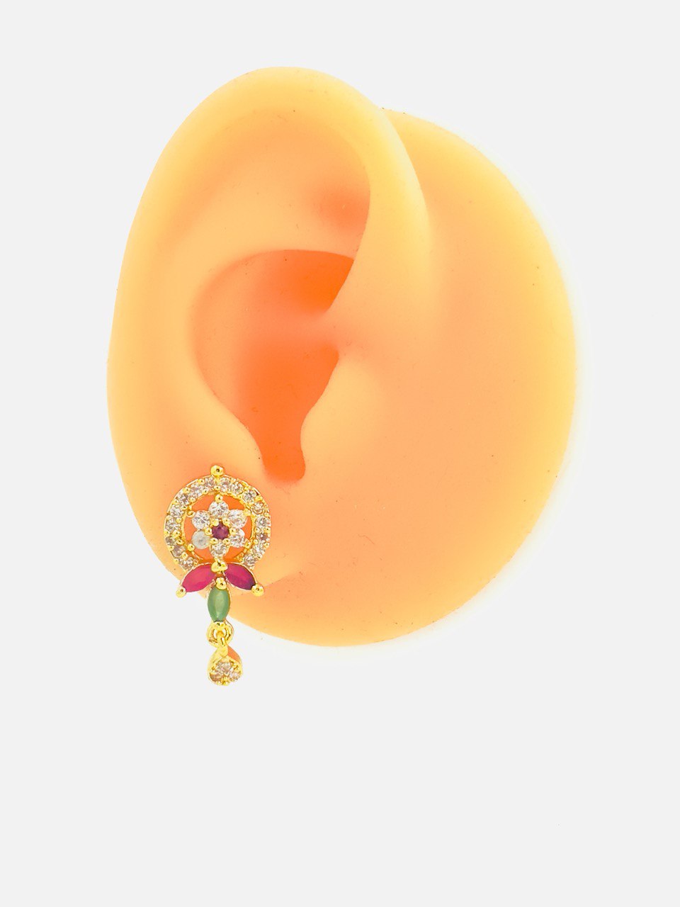 Multicolour  gold plated studs
