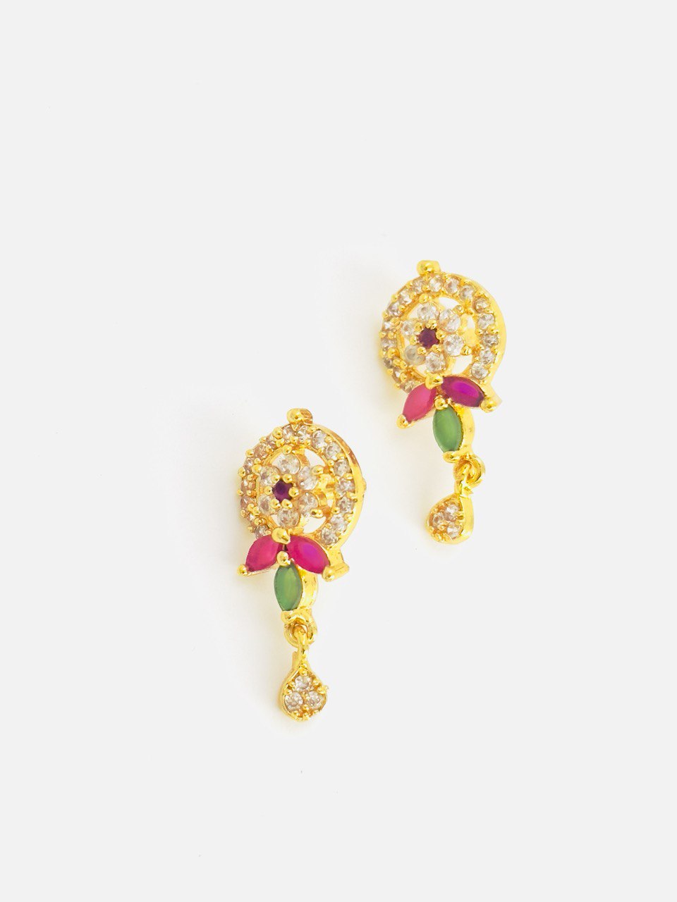 Multicolour  gold plated studs