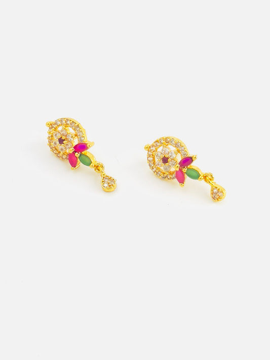 Multicolour  gold plated studs