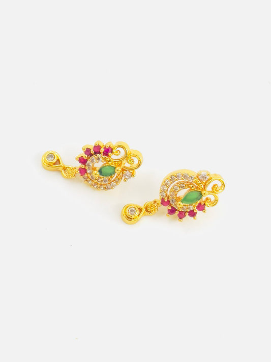 Multicolour  gold plated studs
