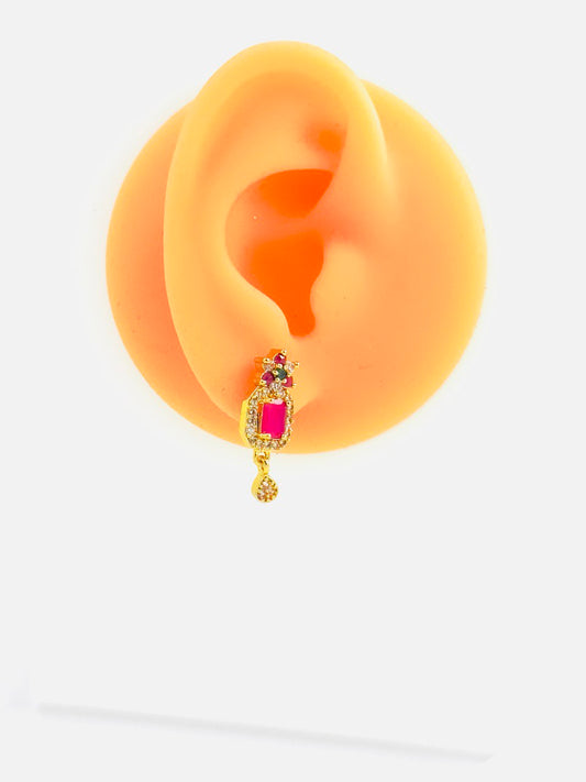 Pink  gold plated studs