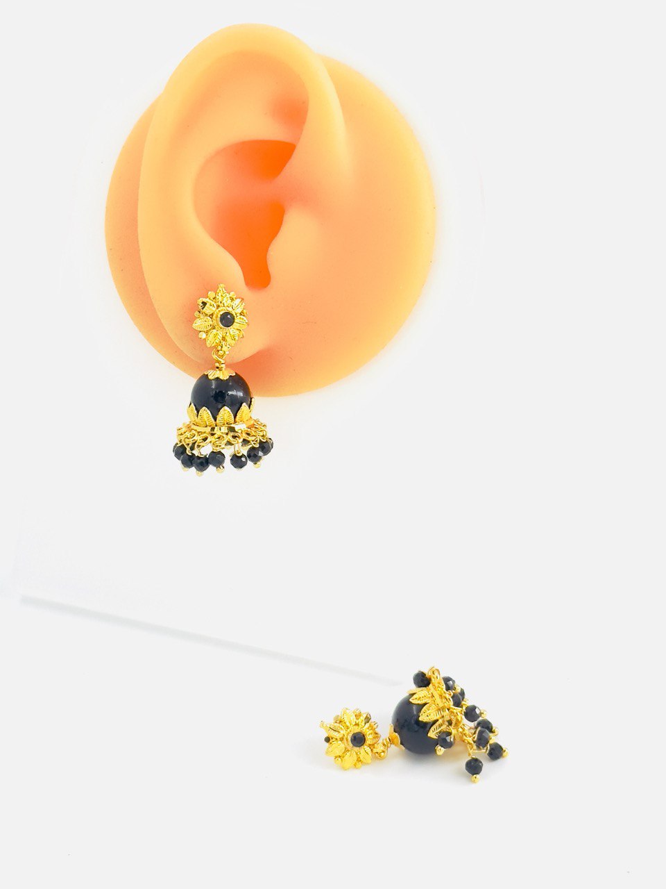 Black gold plated Jhumkis