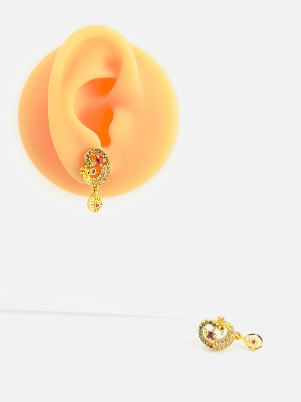 Multicolour  gold plated studs