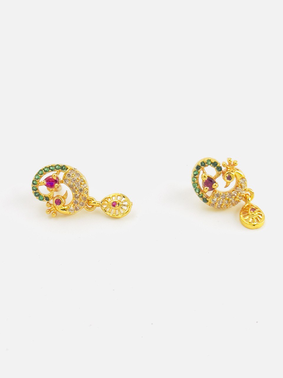 Multicolour  gold plated studs