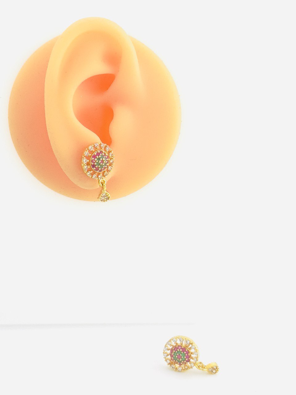 Multicolour  gold plated studs