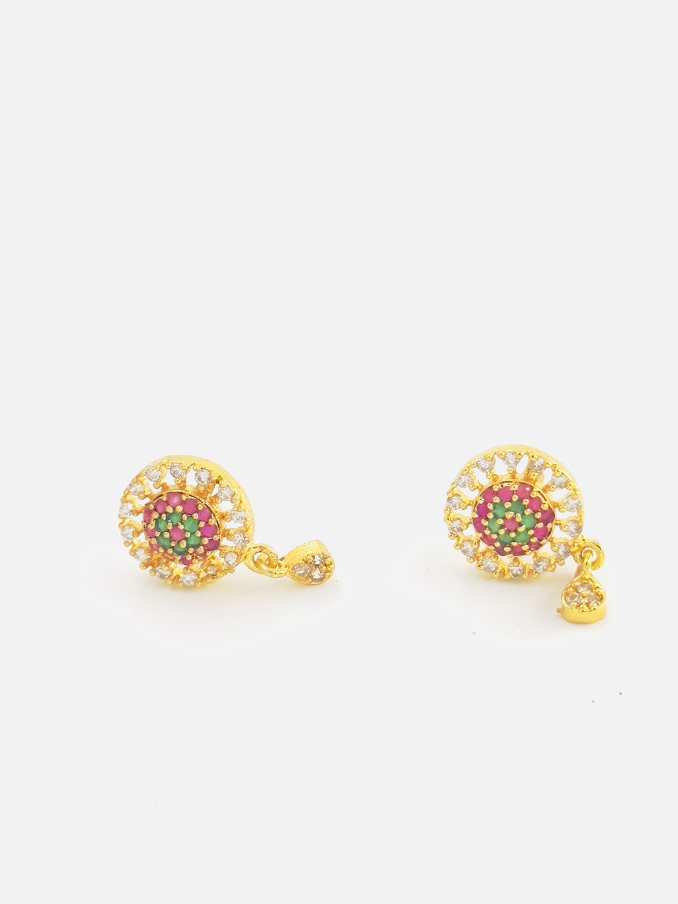 Multicolour  gold plated studs