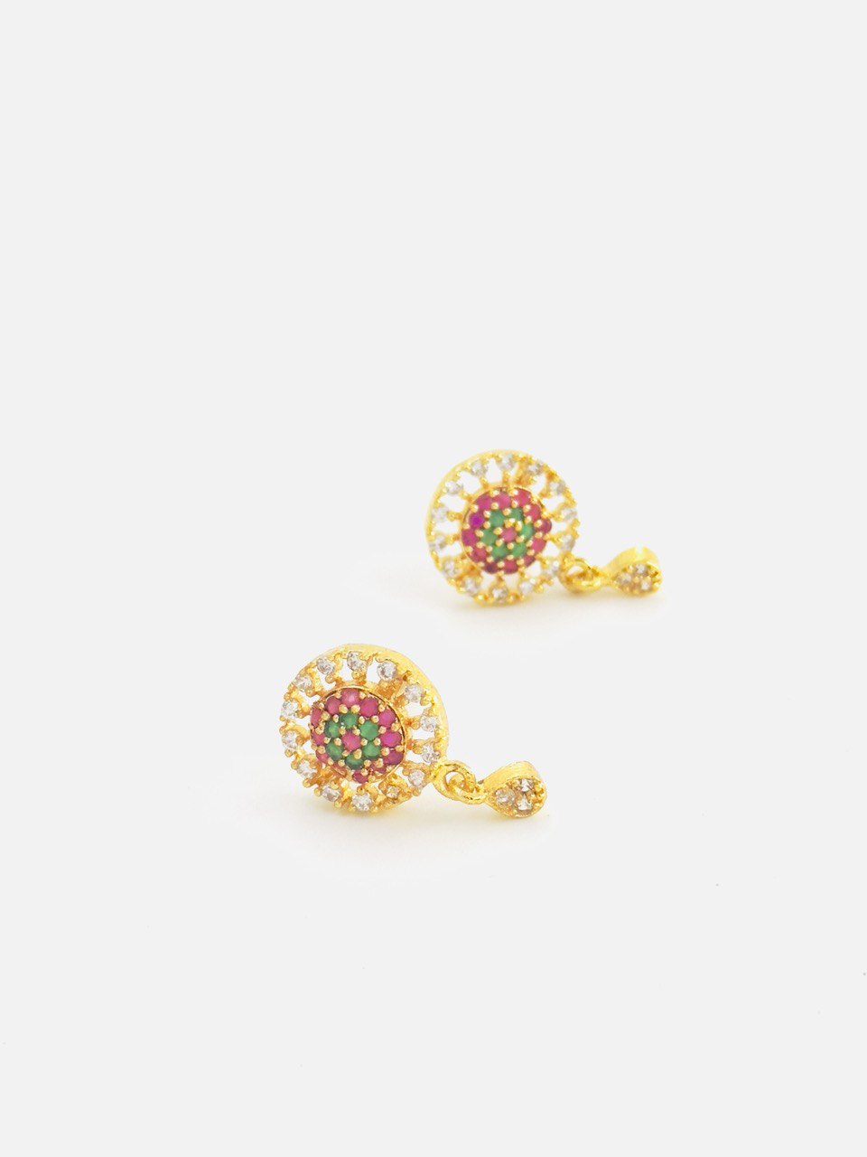 Multicolour  gold plated studs
