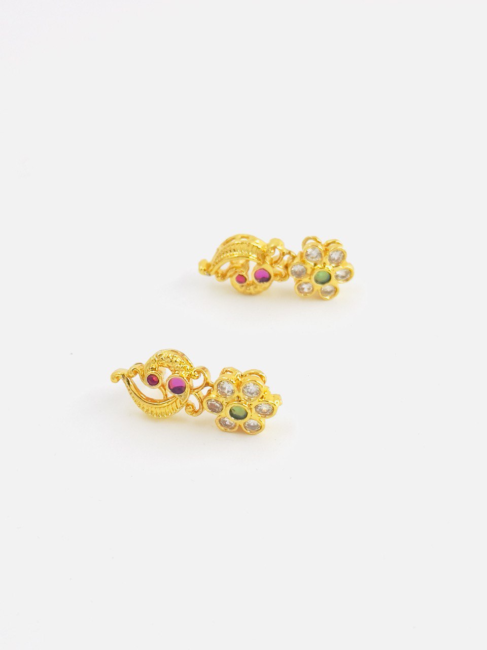 Multicolour  gold plated studs