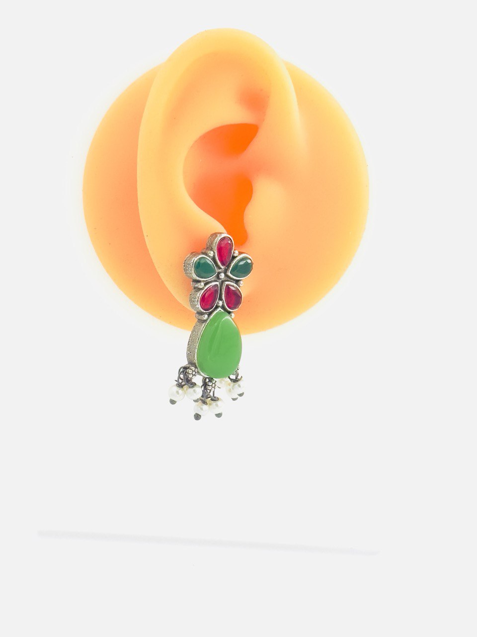 multicolour oxidized German silver   studs