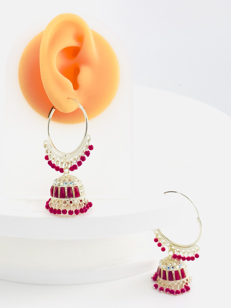 Pink Aadhya  Jhumkis