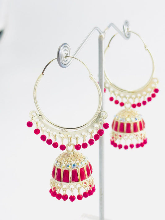 Pink Aadhya  Jhumkis